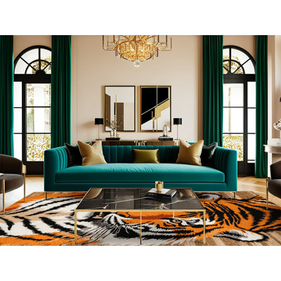 Washable Siberian Tiger Big Cats Area Rug