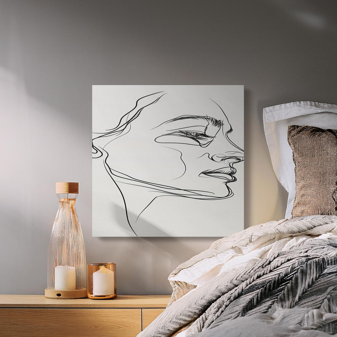 Abstract Line Art Woman Wall Art