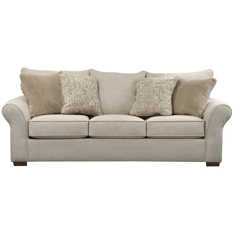 Sejer Upholstered 96'' Sofa, Stone Polyester Blend