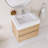 24" Wall-Mounted  Bathroom Vanity With White Solid Surface Basin-626295783
