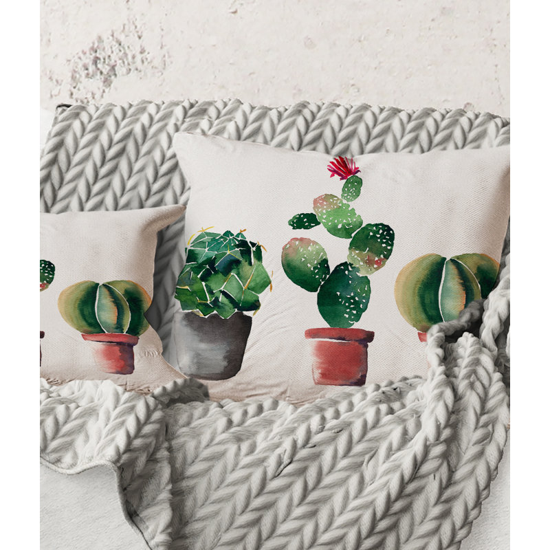 Floral Throw Pillow, 16" x 16"