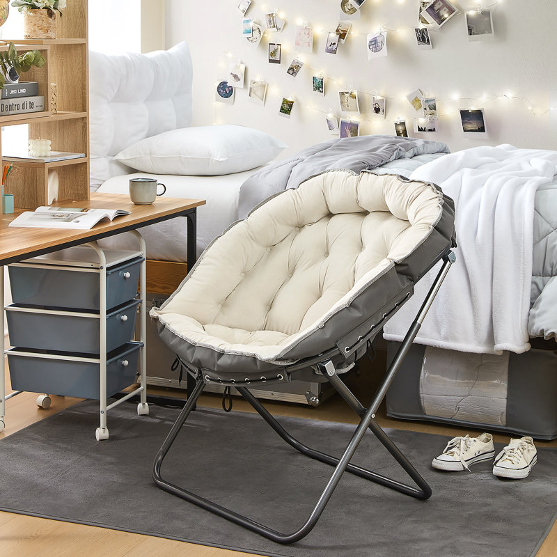Chaise Papasan Moon - beige taupe, Microfibre beige