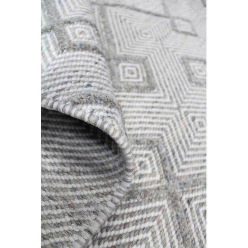 Devereaux Hand Woven Wool Geometric Area Rug, Rectangle 14' x 20'