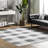 Micheals Farmhouse Plaid Machine Washable Area Rug in Gray-592621566