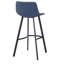 Banaz Upholstered and Faux Leather Bar Stool with Steel Frame-1241085005