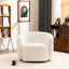 Fauteuil demi-tonneau pivotant rembourré Munehito-986386218