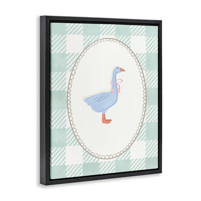 Oie sur cadre flottant écossais vert doux, design par The Paper Curator