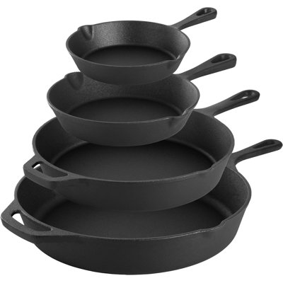 Ensemble de poêles en fonte 13 pièces avec couvercles Megachef