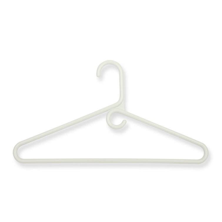Rebrilliant Rubberized Ultra Thin Metal Non-Slip Hanger (Set of 100), White