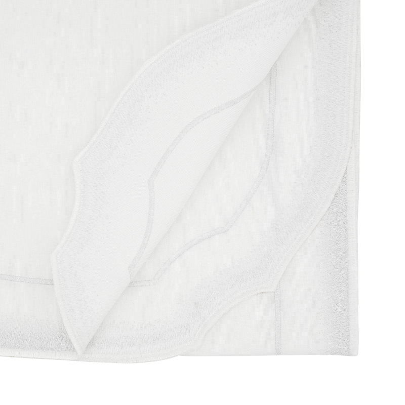 Chemin de table Elegant, Blanc / argent