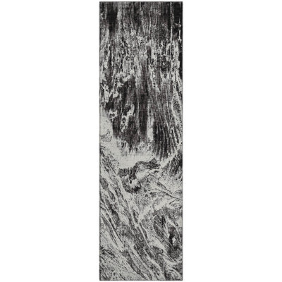Premium Machine Washable Prisco Black Rug