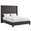Lit plateforme tapissier capitonné standard à profil bas Kaster-530519803-530519805