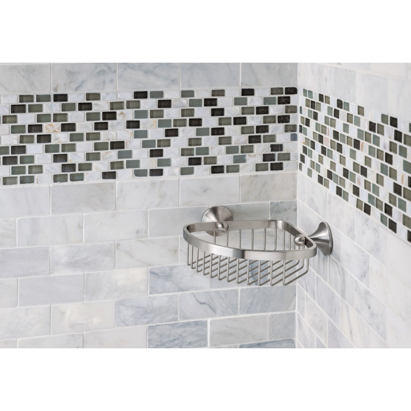 Wynford Shower Basket, Brushed Nickel