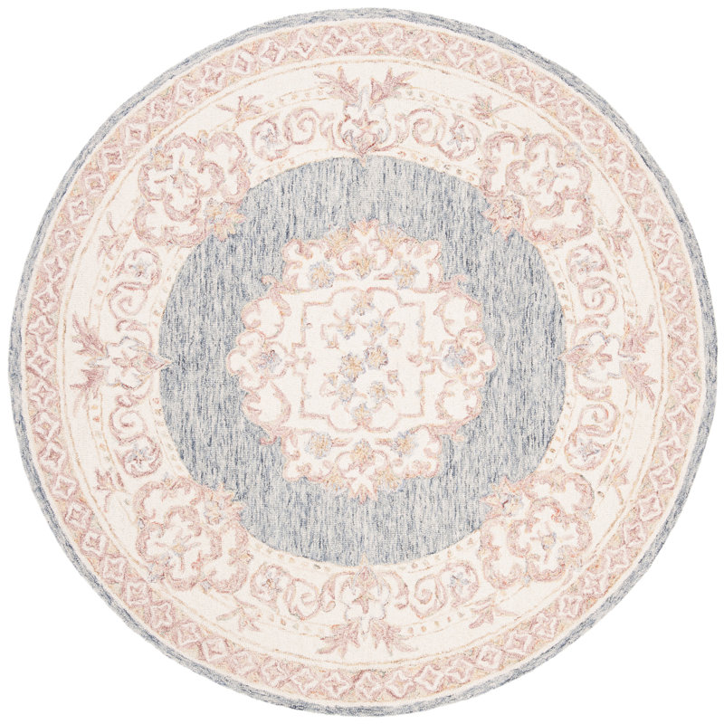 Bryon Hand Tufted Wool Oriental Rug, Round 6'