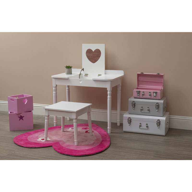 Abiella Kids 2 Piece Rectangular Play Or Activity Table and Chair Set