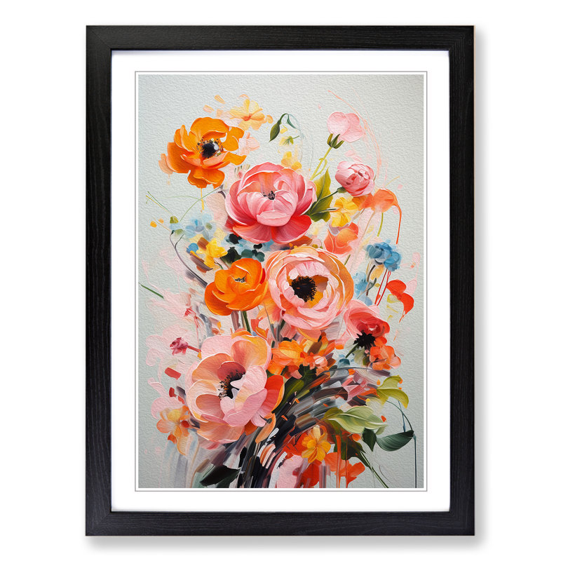 Single Picture Frame Print on Wood, 46cm H x 34cm W, Black Framed