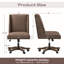 Chaise de bureau pivotante en chenille Mellins-2059433330