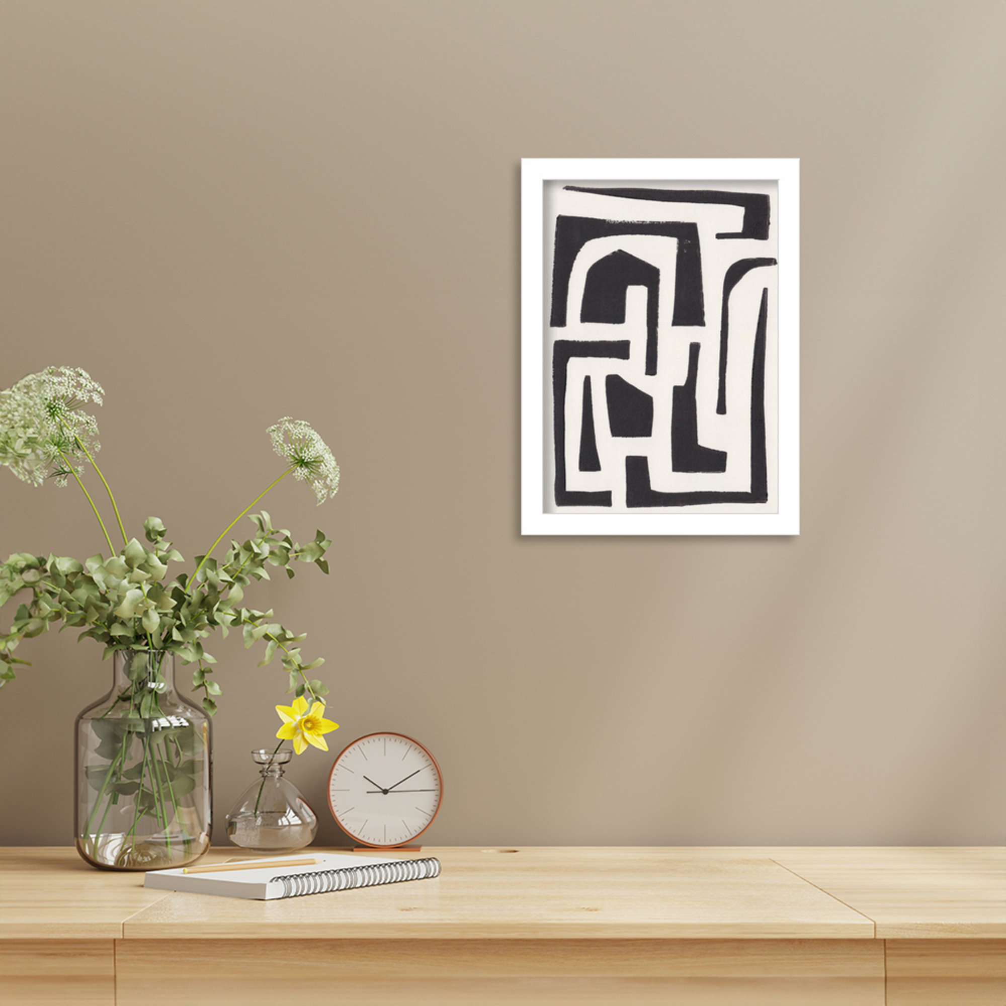Neighborhood by Alisa Galitsyna, 13" H x 10" W x 1" D, White