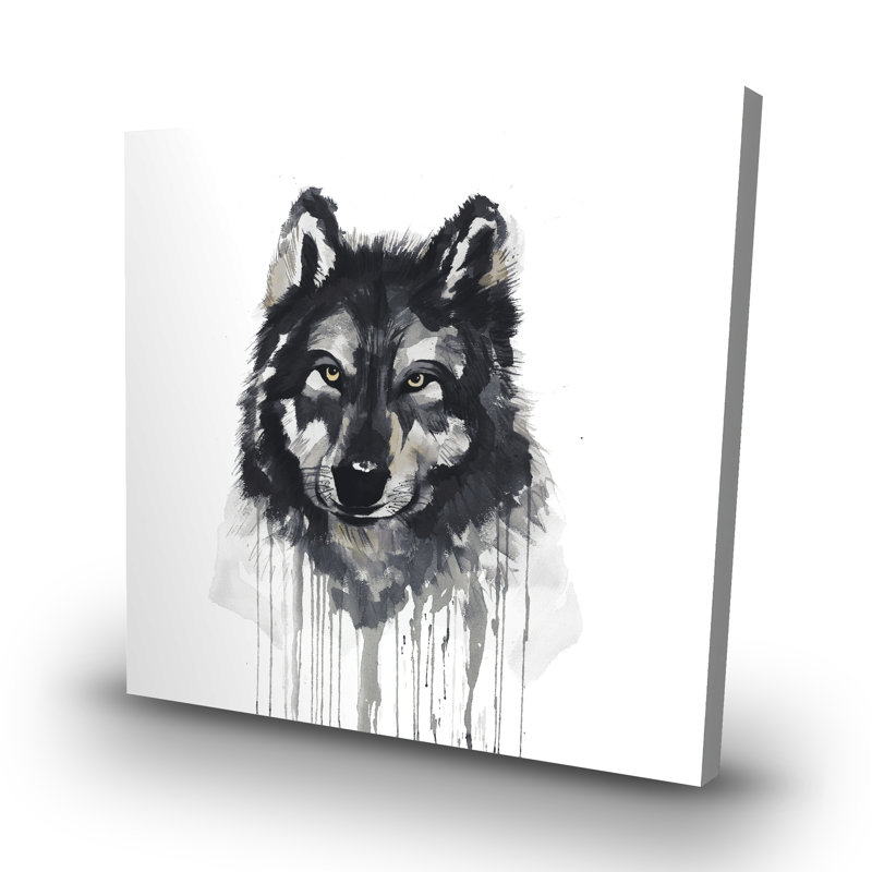Mysterious wolve - 32"x32" art on canvas