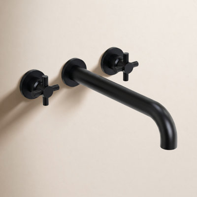 Wall-Mounted High-Flow Tub Filler Set