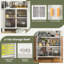 Lark Manor 5-Tier Metal Baker's Rack Kitchen Pantry Cabinet W/ See-Through Flip-Up Door Pegboard Adjustable Shelf White