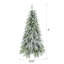 Arbre de Noël enneigé épinette 5 pi, arbre de Noël articulé artificiel avec lumières DEL-1486541886