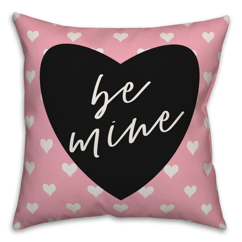  Coussin Be Be Mine Hearts, H 16 po x l 16 po