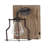 Metal Battery Operated Geometric Room Accent Lamp with Included Fixed LED Light