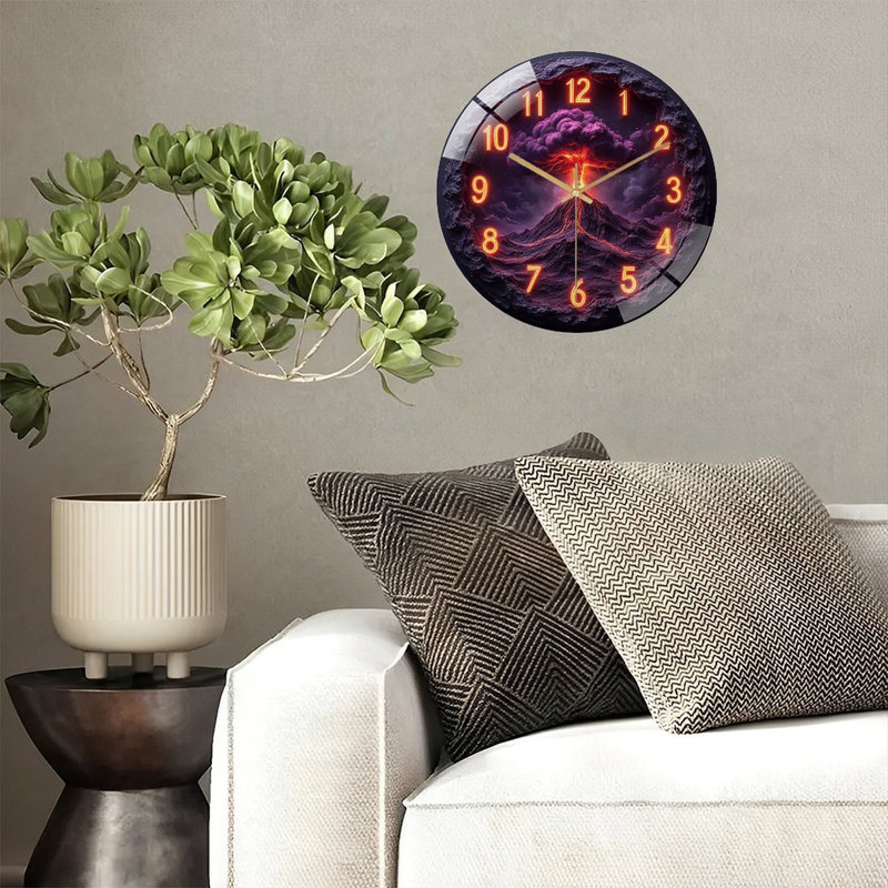 Horloge murale en verre 12 po