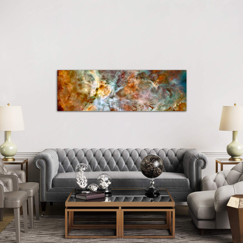 Carina Nebula (Hubble Space Telescope)' Graphic Art, 30.48 cm H x 91.44 cm W x 1.91 cm D, Wrapped Canvas