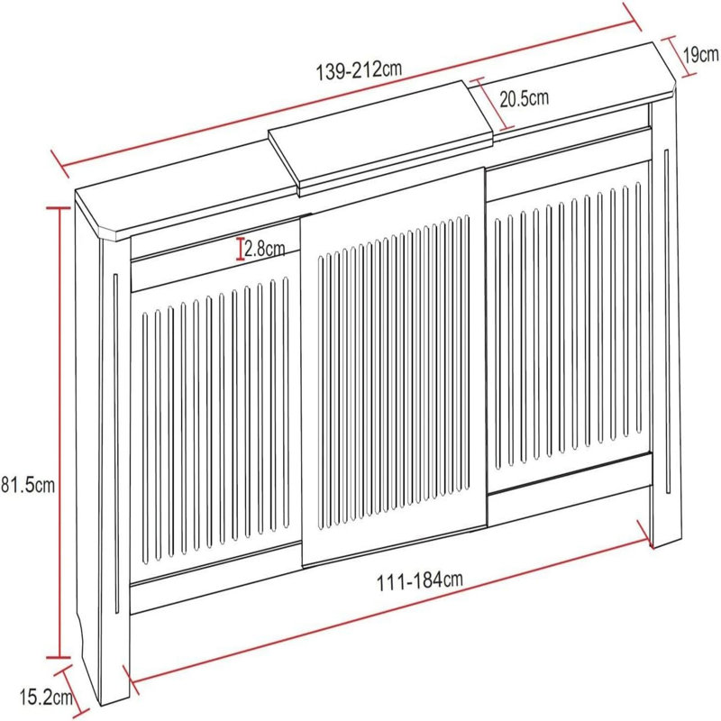 Reshana Large Radiator Cover