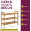 Farris 9 Pair Stackable Solid Wood Shoe Rack