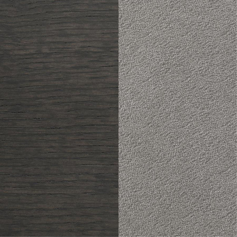 Ensemble de 2 chaises de salle à manger avec siège rembourré en tissu, gris foncé