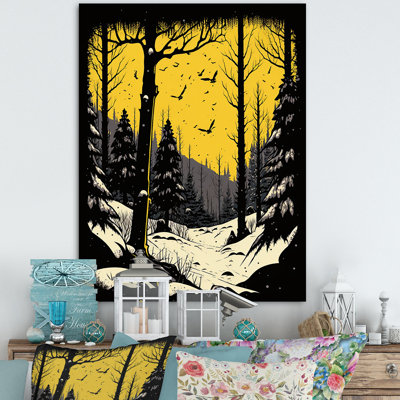 «Winter Trees in the Snow Mountain Forest V», reproduction sur toile