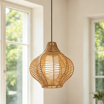 1 - Light Natural Geometric Pendant