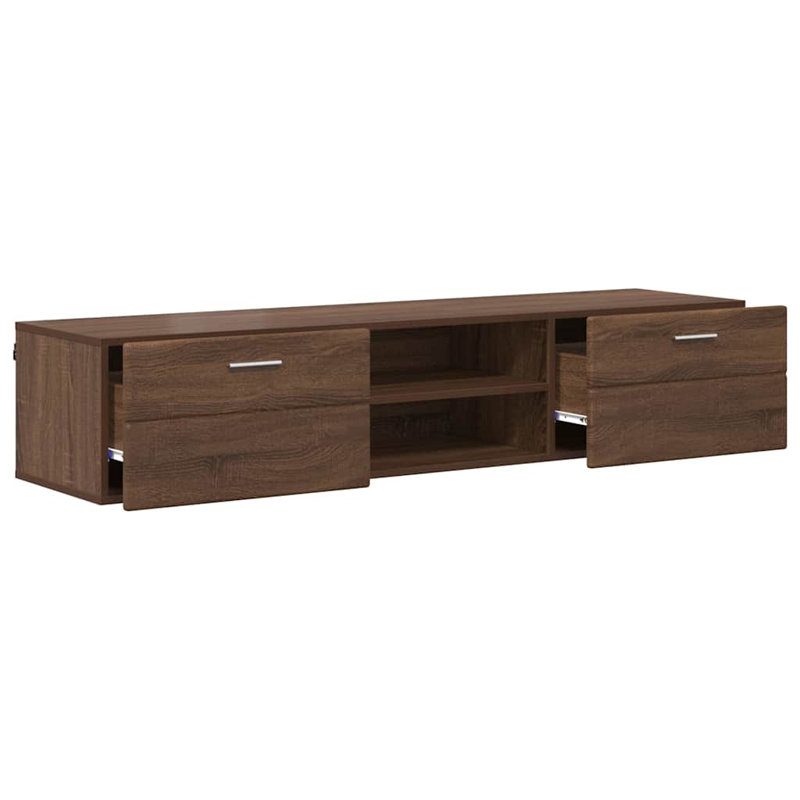 Unfinished TV Stand for TVs up to 65", Brown Oak