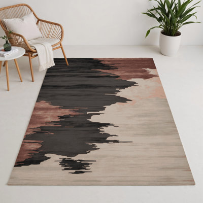 Watercolor Gray Indoor and Outdoor Area Rug