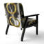 Fauteuil d'appoint rembourré Glam Mettalic II-724267076