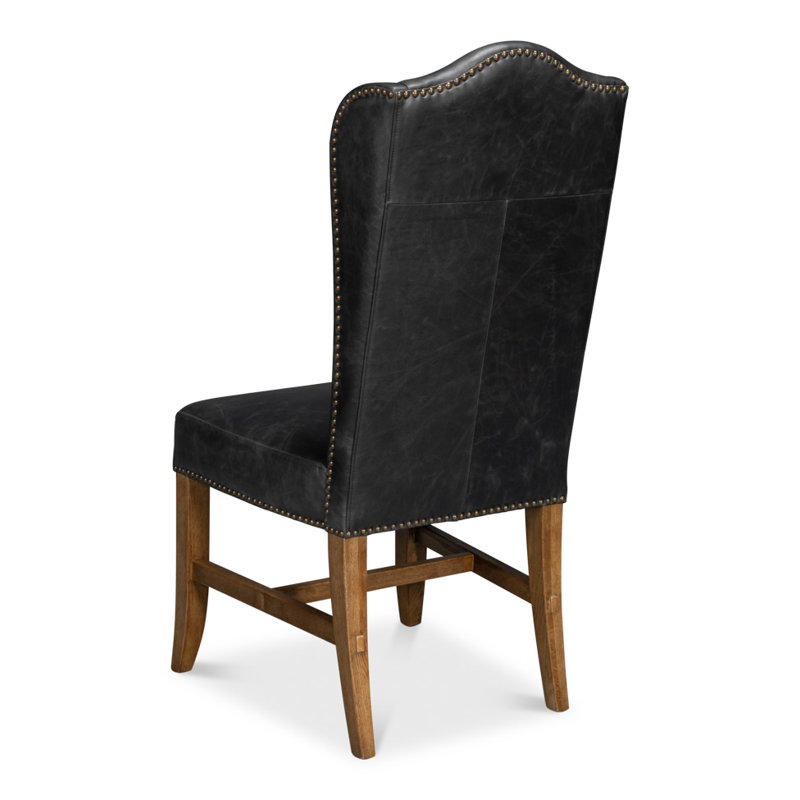 Leather Dining Chair, Black