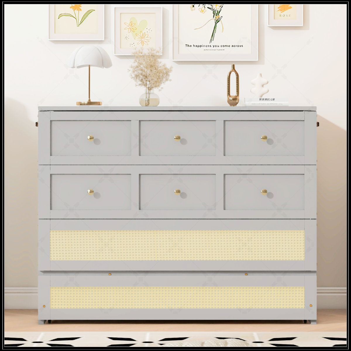 Condition photo showing New/Like New for full size murphy bed with large drawers, space-saving and stylish design for modern living
by
ebern designs