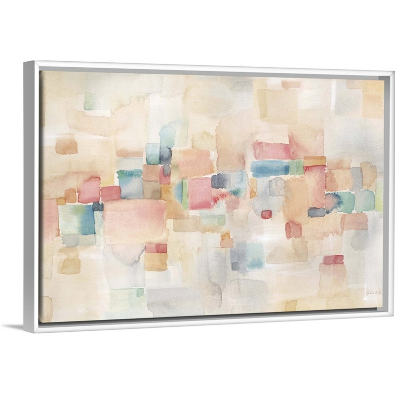 Reproduction d’art sur toile, "Desert Dreams Landcape" par Cynthia Coulter, Cadre blanc, H 26 po x l 38 po x P 1,75 po