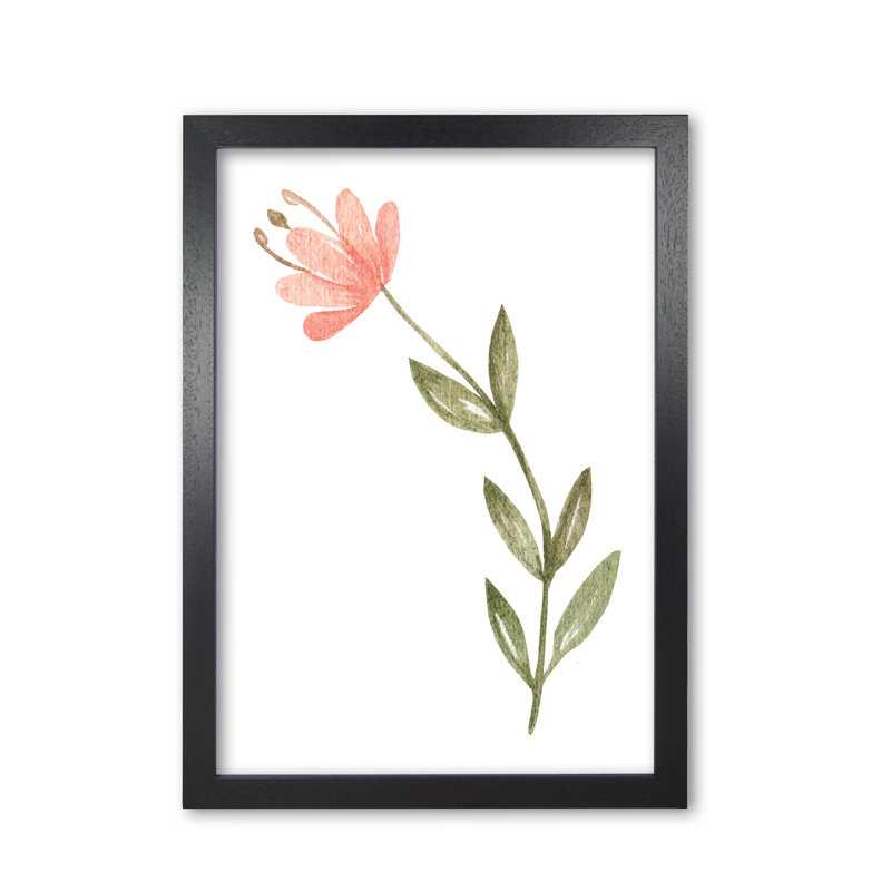 Watercolour Flower 2 - Painting, Black Grain Frame, 42 cm H x 30 cm W x 5 cm D