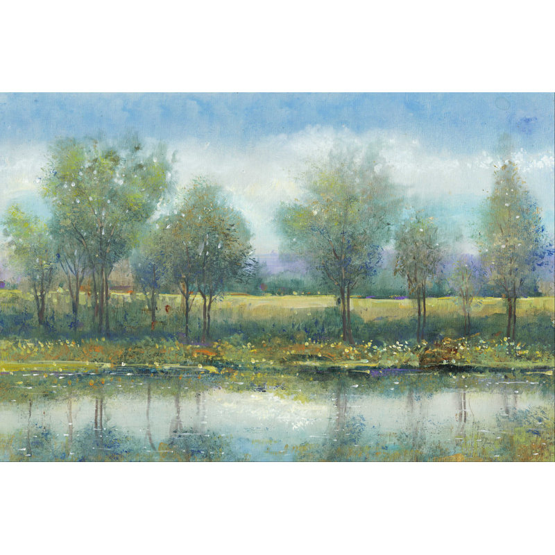 " River Reflection II " by Timothy O' Toole Painting Print, 24" H x 36" W