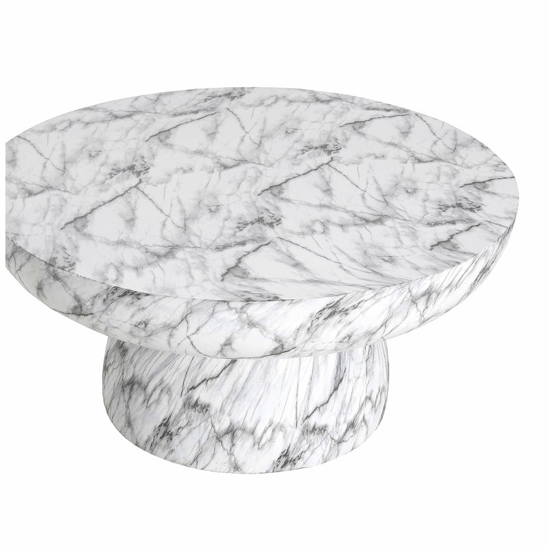 Table basse en faux marbre MGO pour une utilisation intérieure et extérieure