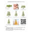 Arbre artificiel de 6 pieds avec 300 lumières chaudes DEL jaunes, base en métal, facile à ranger pour les vacances à venir