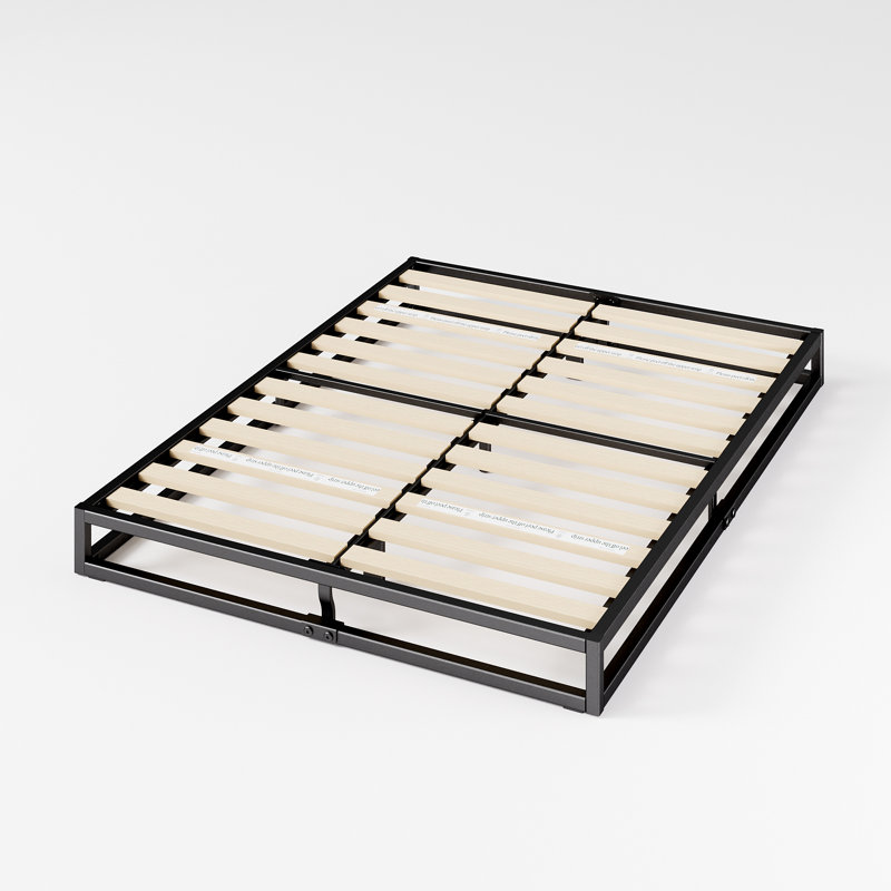 Dekker Metal Bed Frame - 25 cm High, Double (4'6), Black