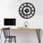 Elegant Black Metal Wall Clock, 19.3 x 19.3 inches | Durable 100% Metal with 0.06 inch Thickness | Easy Wall Mounting, Requires 1 AA Battery | Modern Design for Living Room, Office, or Home Decor