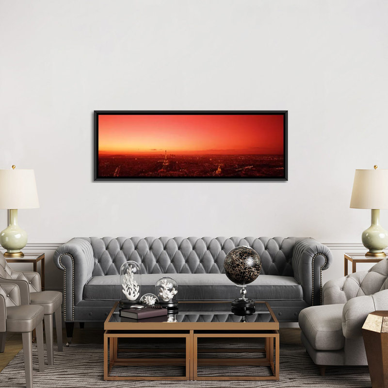 Reproduction de photo sur toile, H 12 po x l 36 po x P 1,5 po, Toile avec cadre noir
