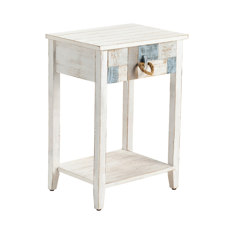 Harrel Solid Wood End Table with Storage