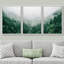 «Fog and Mist Mountain Forest Valley Nature Wilderness», reproduction sur toile 3 pièces-90847337-90847339